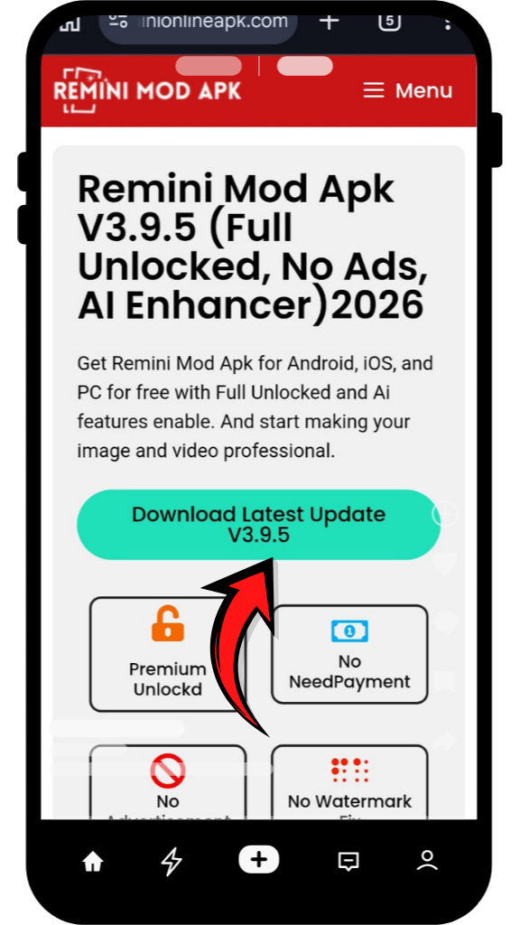 Download remini mod apk on Android