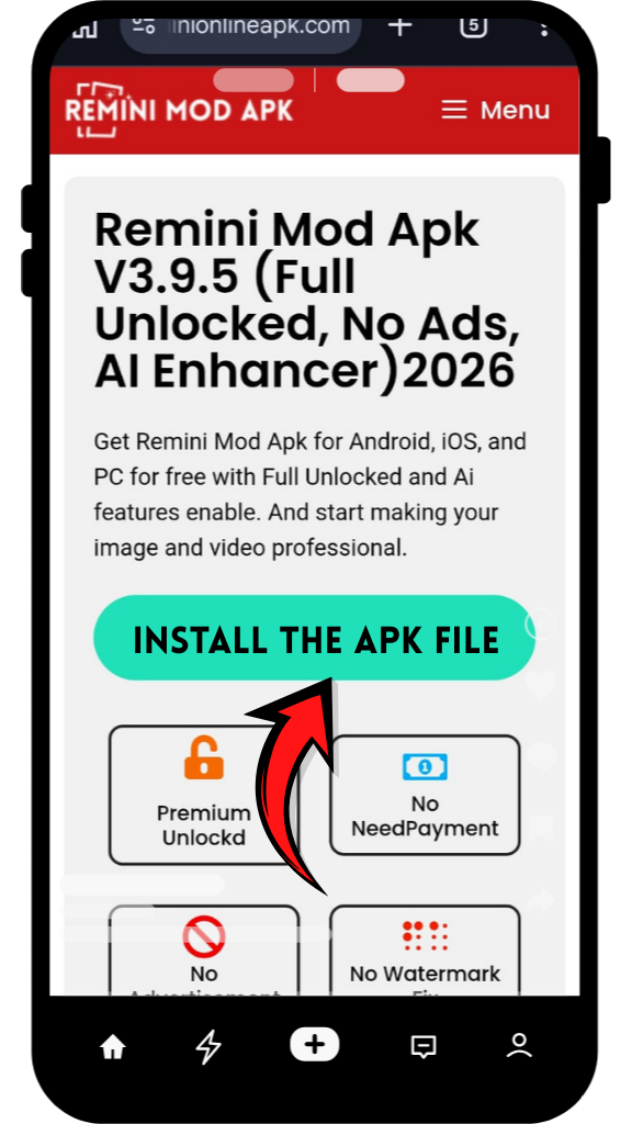 Download remini mod apk on Android